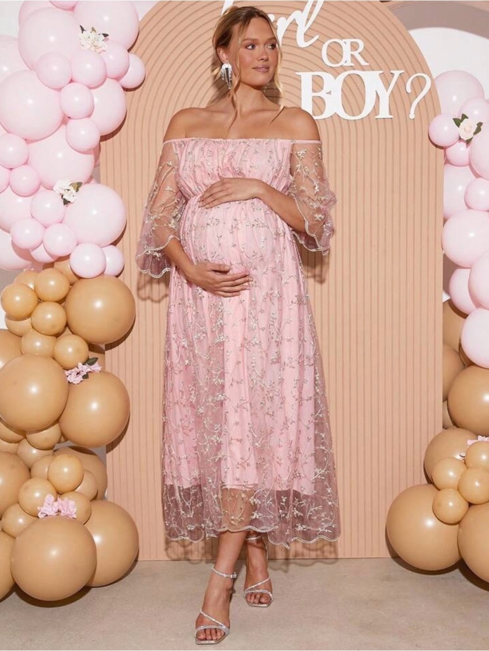 Pink Maternity Dress